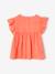 Blouse en gaze de coton brodée fille blanc+corail 6 - vertbaudet enfant 