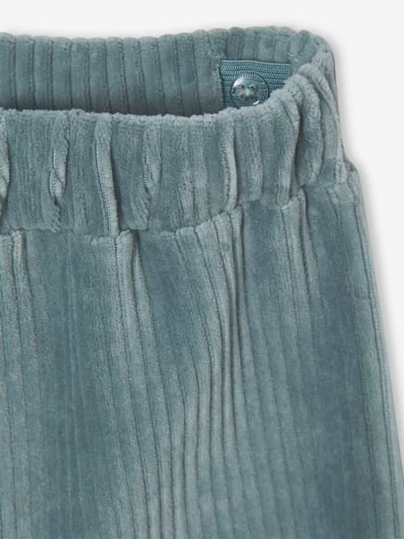 Pantalon fille large en velours anthracite+bleu grisé+blush+écru+kaki+marron+prune+rose 9 - vertbaudet enfant 