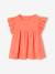 Blouse en gaze de coton brodée fille blanc+corail 5 - vertbaudet enfant 