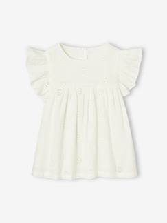 Blouse en gaze de coton brodée fille  - vertbaudet enfant