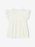 Blouse en gaze de coton brodée fille blanc+corail 1 - vertbaudet enfant 