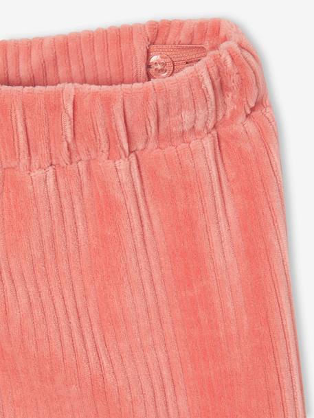 Pantalon fille large en velours anthracite+bleu grisé+blush+écru+kaki+marron+prune+rose 12 - vertbaudet enfant 