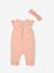 Ensemble bébé fille combinaison + bandeau imprimés rose imprimé+rose pâle+rose poudré+vert céladon imprimé 14 - vertbaudet enfant 
