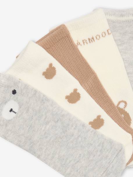 Lot de 5 paires de chaussettes « ourson » bébé Assorties+bleu chambray 3 - vertbaudet enfant 
