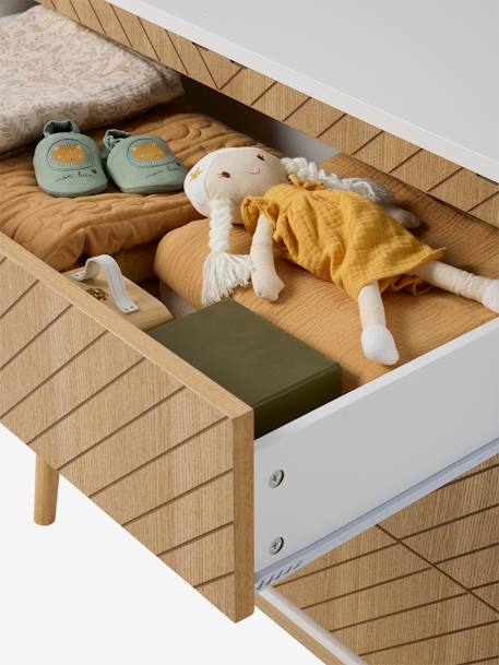 Commode 3 tiroirs LIGNE CHEVRONS bois 7 - vertbaudet enfant 