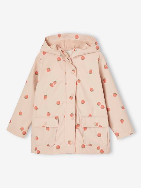 Ciré fille à capuche imprimé marine+multicolore+rose pâle+vanille+vert+vert de gris 14 - vertbaudet enfant 