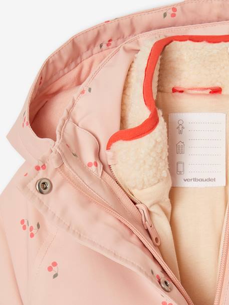 Parka fille 3 en 1 à capuche rose pâle 5 - vertbaudet enfant 