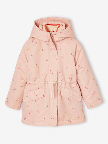 Parka fille 3 en 1 à capuche rose pâle 9 - vertbaudet enfant 