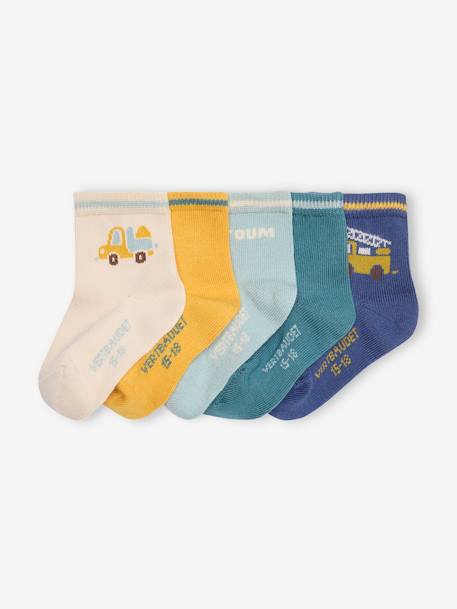 Lot de 5 paires de chaussettes « vroum » bébé Assorties 1 - vertbaudet enfant 