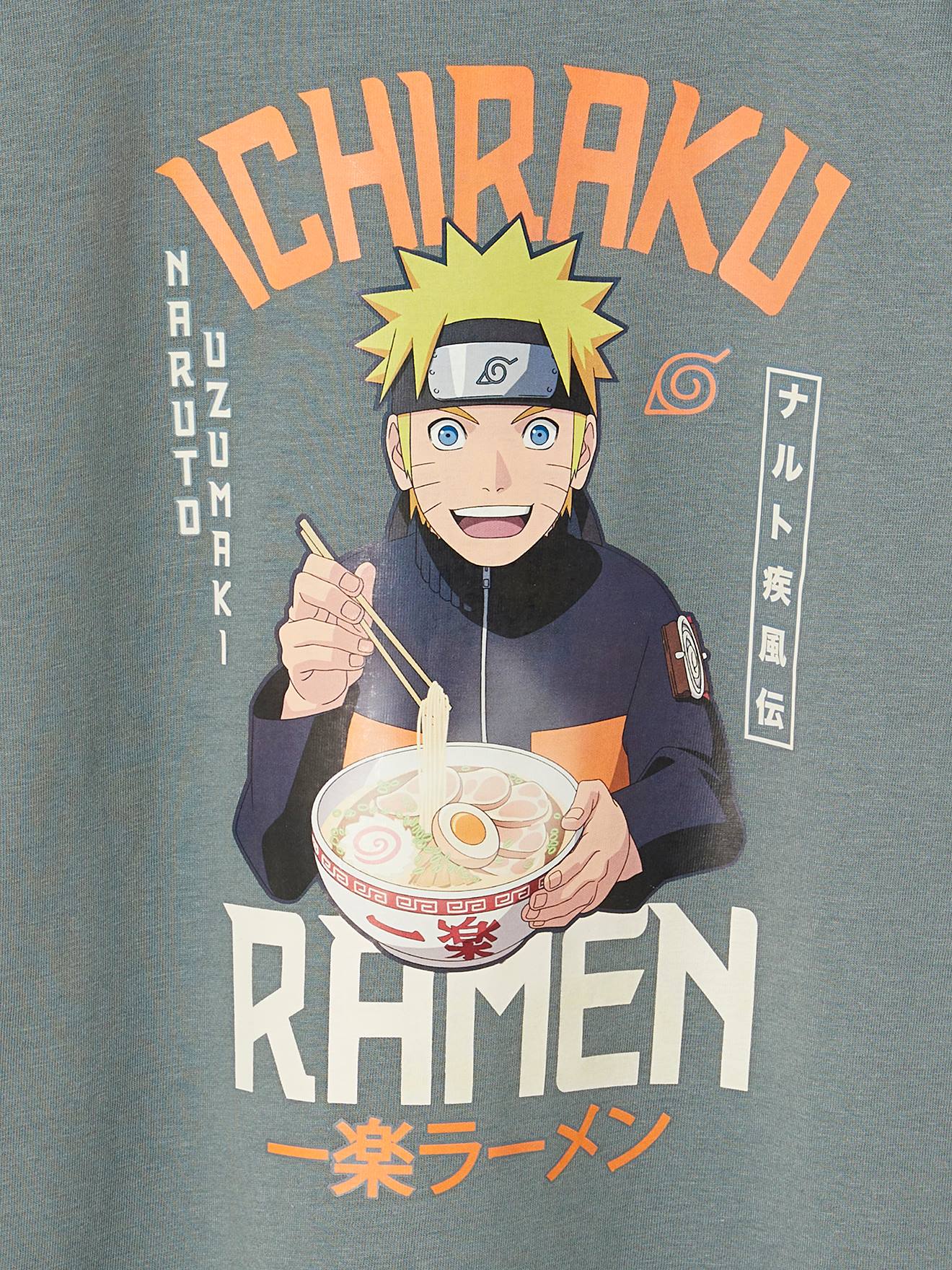 T-shirt Garçon Naruto – Licence Officielle – Modèle Team Poster – Taille 6 Ans – Coton – Lavage Machine