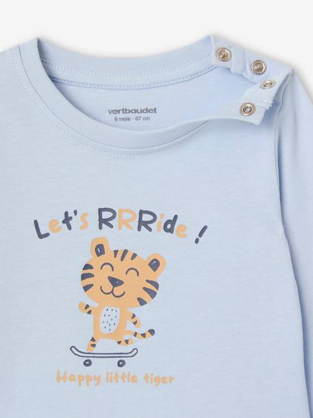 Lot de 2 T-shirts manches bébé bleu ciel 4 - vertbaudet enfant 