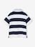 Polo rayé double col rayé bleu 2 - vertbaudet enfant 