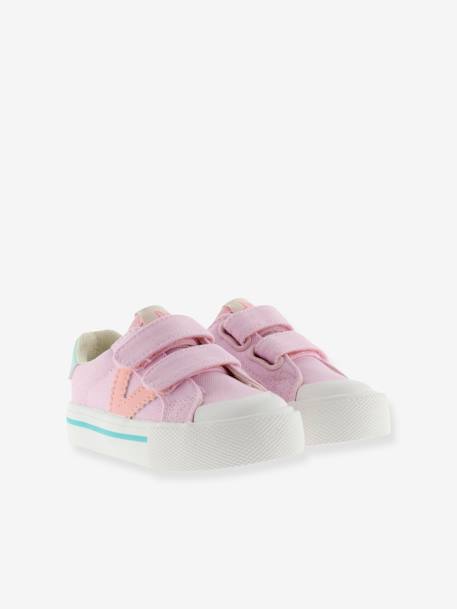 Baskets enfant en toile couleur Tribu Tiras Lona bleu jean+kaki+rose 11 - vertbaudet enfant 