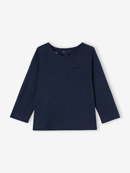 Lot de 3 t-shirts bébé fille manches longues écru+rayé rouge 13 - vertbaudet enfant 
