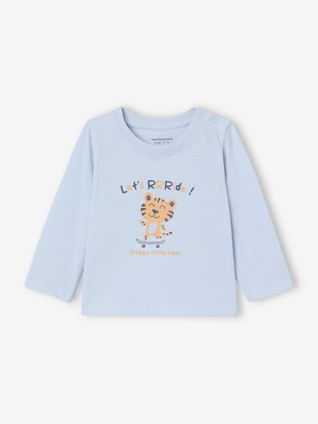 Lot de 2 T-shirts manches bébé bleu ciel 2 - vertbaudet enfant 