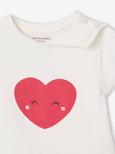 Lot de 3 t-shirts bébé fille manches longues écru+rayé rouge 15 - vertbaudet enfant 