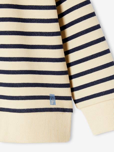 Sweat garçon à capuche rayé style marinière marine 5 - vertbaudet enfant 