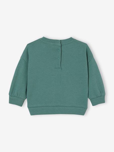Sweat bébé personnalisable pressionné dos vert émeraude 3 - vertbaudet enfant 