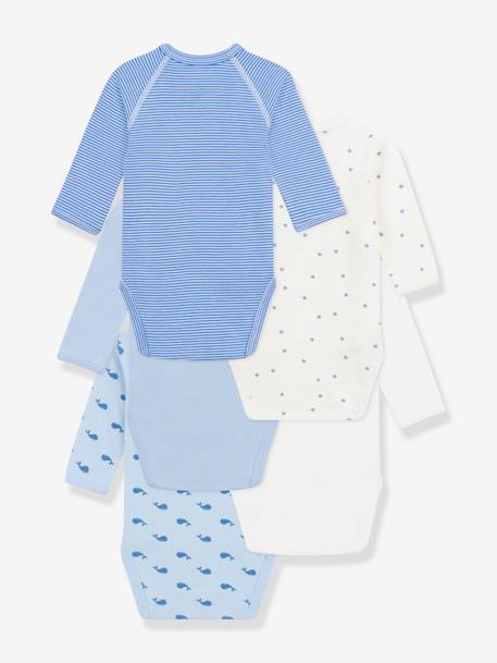 Bodies Bébé Petit Bateau - Lot De 5 Manches Longues Jours De La Semaine (Coton 100%)