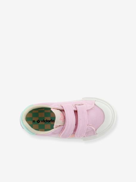 Baskets enfant en toile couleur Tribu Tiras Lona bleu jean+kaki+rose 14 - vertbaudet enfant 