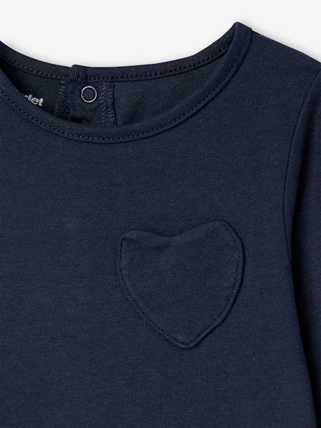 Lot de 3 t-shirts bébé fille manches longues écru+rayé rouge 16 - vertbaudet enfant 