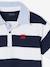 Polo rayé double col rayé bleu 3 - vertbaudet enfant 