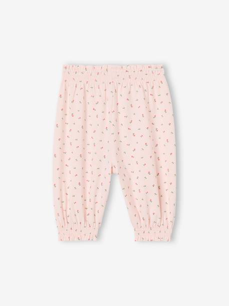 Pantalon naissance imprimé de petites fleurs rose pâle 2 - vertbaudet enfant 