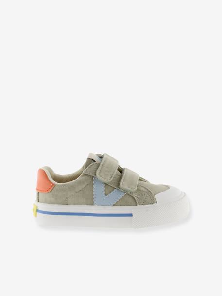Baskets enfant en toile couleur Tribu Tiras Lona bleu jean+kaki+rose 8 - vertbaudet enfant 