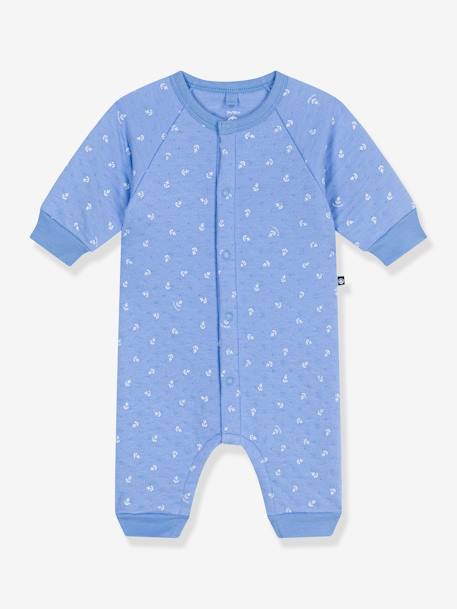 Combinaison longue bébé imprimée petites ancres bleu 1 - vertbaudet enfant 