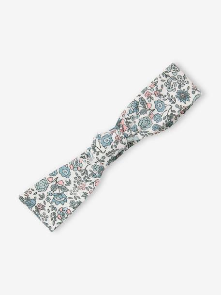 Ensemble bébé fille 3 pièces robe cardigan bandeau bleu grisé+corail+vieux rose 4 - vertbaudet enfant 