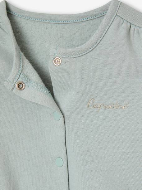 Ensemble bébé fille 3 pièces robe cardigan bandeau bleu grisé+corail+vieux rose 6 - vertbaudet enfant 