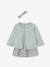 Ensemble bébé fille 3 pièces robe cardigan bandeau bleu grisé+corail+vieux rose 8 - vertbaudet enfant 