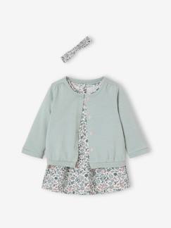 Bébé-Robe, jupe-Ensemble bébé fille 3 pièces robe cardigan bandeau 