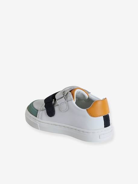 Baskets bébé garçon cuir à scratchs écru+lot blanc 9 - vertbaudet enfant 