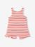 Combishort bébé fille jersey effet tricot rayé rouge 3 - vertbaudet enfant 