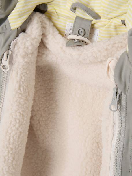 Parka 3 en 1 mi-saison bébé avec gilet sans manches en sherpa amovible vert sauge 8 - vertbaudet enfant 