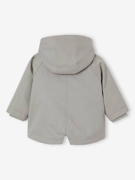 Parka 3 en 1 mi-saison bébé avec gilet sans manches en sherpa amovible vert sauge 6 - vertbaudet enfant 