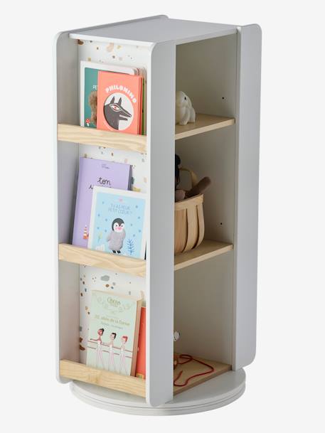 Bibliothèque meuble de rangement tournant LIGNE TERRAZZO beige 6 - vertbaudet enfant 