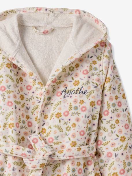 Peignoir de bain enfant personnalisable, avec coton recyclé blanc imprimé 5 - vertbaudet enfant 