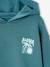 Sweat garçon à capuche motif poitrine bleu pétrole+orange 3 - vertbaudet enfant 