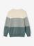 Pull colorblock garçon maille fantaisie bleu nuit+vert d'eau 5 - vertbaudet enfant 