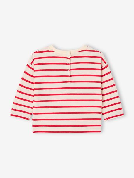 T-shirt bébé rayé pressionné dos rayé vert+rouge 8 - vertbaudet enfant 