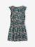Robe fille imprimée manches volantées blanc imprimé+rose pâle+vert émeraude 9 - vertbaudet enfant 