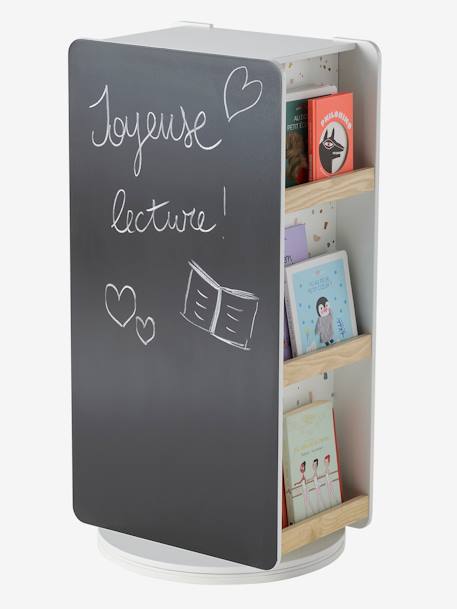 Bibliothèque meuble de rangement tournant LIGNE TERRAZZO beige 5 - vertbaudet enfant 