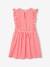 Robe fille en seersucker manches volantées blanc imprimé+carreaux rouge+vanille+vert sauge 6 - vertbaudet enfant 