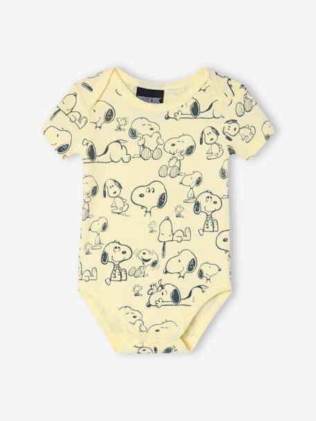 Lot de 2 Bodies bébé Snoopy Peanuts jaune pastel 3 - vertbaudet enfant 