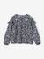 Blouse à volants imprimée fleurs fille blanc imprimé+écru+marine 10 - vertbaudet enfant 
