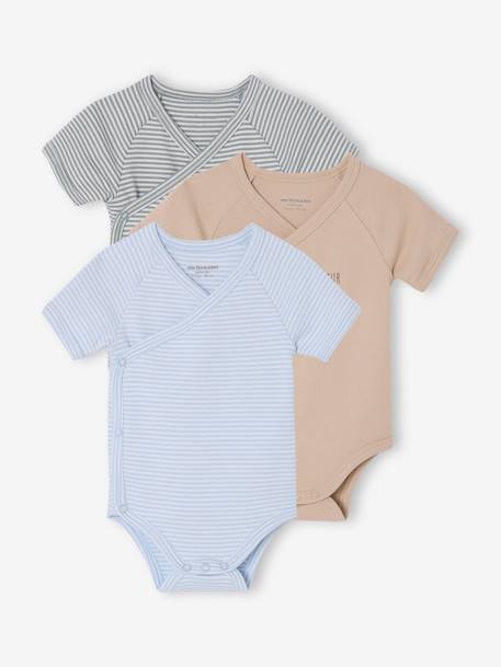 Bébé-Lot de 3 bodies naissance manches courtes "mon petit c½ur"