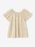 Blouse cérémonie en lamé effet plissé fille manches papillon or 1 - vertbaudet enfant 