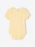 Lot de 2 bodies naissance manches courtes en maille pointelle jaune pâle 4 - vertbaudet enfant 